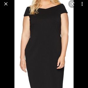 Adrianna Papell Plus Size 18W Dress Black Sheath